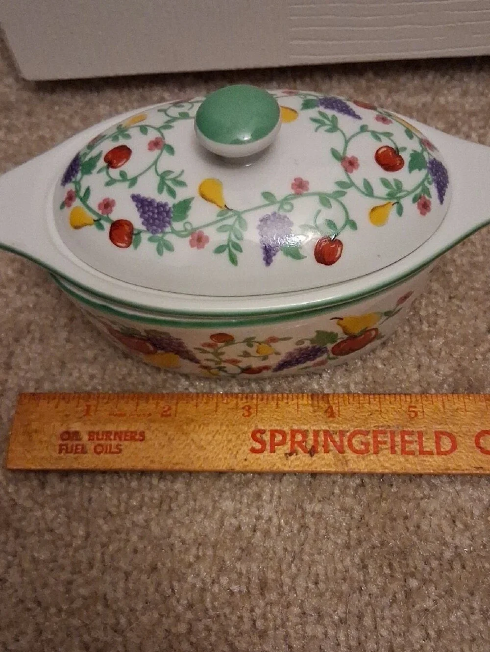 Casserole style ceramic vintage Butter Boat